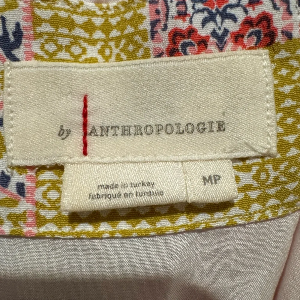 Anthropologie Multicolor Patchwork Midi Dress Medium Petite - Picture 2 of 5